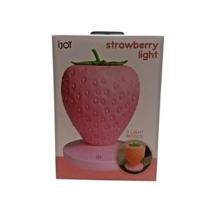 iJOY‎ Strawberry LED Night Light Lamp 3 Light Modes Rechargeable Cute Desk Decor